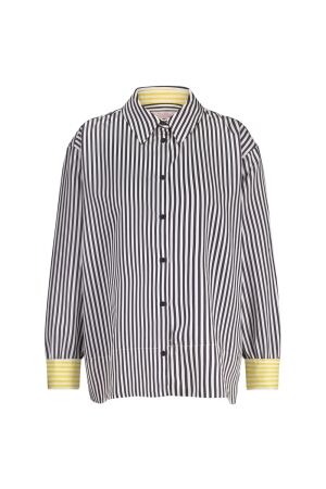 Studio Anneloes Studio Anneloes tamar stripe blouse 12764 Blouse 6911 dark blue/off white