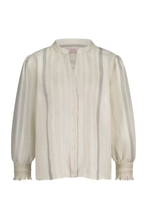 Studio Anneloes Studio Anneloes louisa jacquard blouse 12783 Blouse 2211 latte/off white