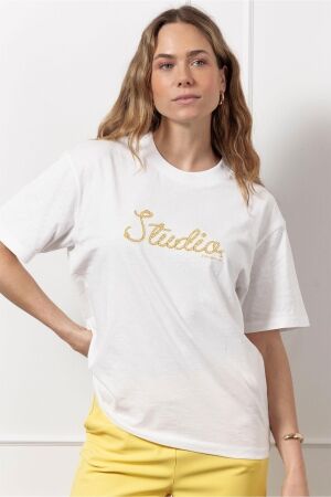 Studio Anneloes Studio Anneloes klaske rope tshirt 12833 T-shirt Korte mouw 1100 off white