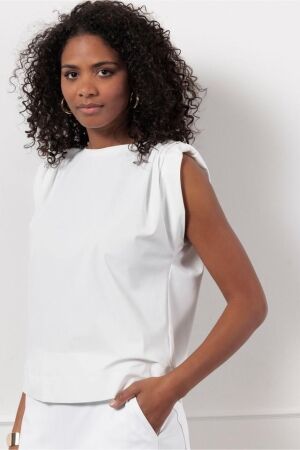 Studio Anneloes Studio Anneloes leona top 12921 T-shirt Korte mouw 1100 off white