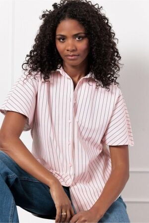 Studio Anneloes Studio Anneloes barb pinstripe blouse 12803 Blouse 1969 pale pink/dark blue