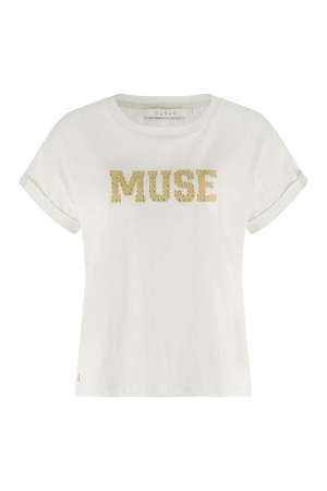 Nukus Nukus lou shirt nkf04005 Blouse 126 offwhite/gold