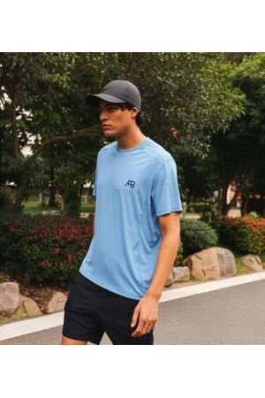 AB Lifestyle AB Lifestyle prime tee ab.ss25015 Print T-shirts cornflower blue