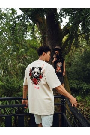 AB Lifestyle AB Lifestyle ink tee (panda) ab.ss25046 Print T-shirts sand dollar