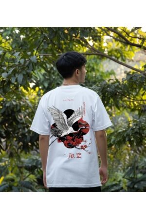 AB Lifestyle AB Lifestyle ink tee (crane) ab.ss25048 Print T-shirts bright white