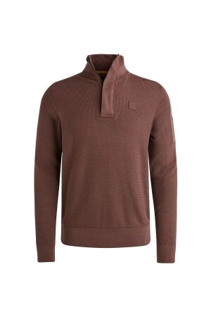 PME Legend PME Legend pkw2509322 half zip collar cotton knit Trui 8203 marron