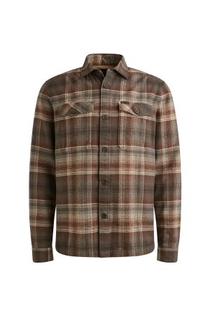 PME Legend PME Legend psi2509244 brushed grindle check overshirt Overshirt 8203 marron