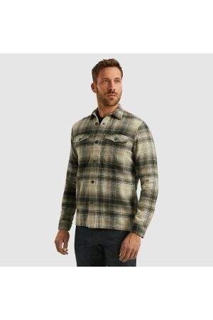 PME Legend PME Legend psi2509244 brushed grindle check overshirt Overshirt 8011 seneca rock