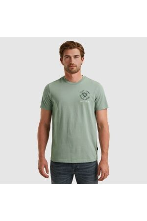 PME Legend PME Legend ptss2508575 short sleeve r-neck single jersey Print T-shirts 5226 silver blue