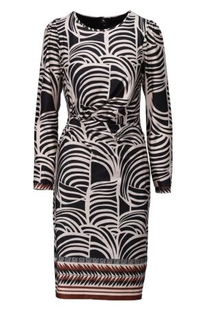 K-Design K-Design b320 jurk met ronde hals & design Jurk p056 P056