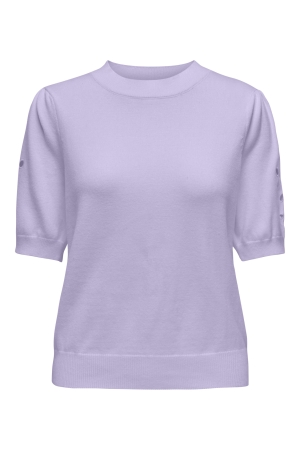 Only Only onlkira 2/4 cut out pullover ex knt Trui korte mouw pastel lilac