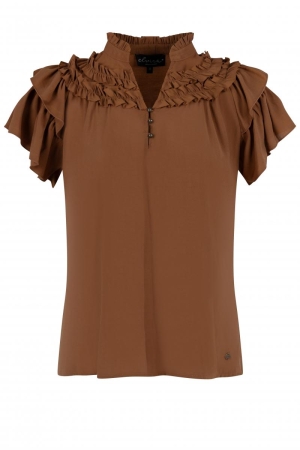 Elvira Casuals Elvira Casuals blouse rose e2 25-002 Blouse 1001 bronzed
