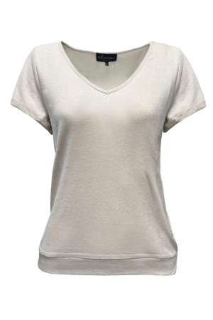 Elvira Casuals Elvira Casuals top sofie e2 25-014 T-shirt Korte mouw 434 gold