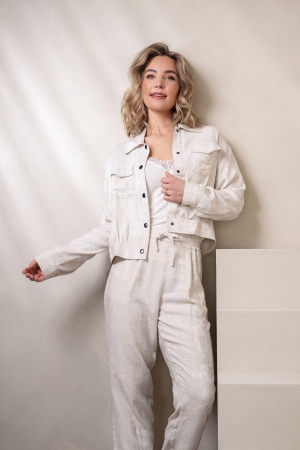 Elvira Casuals Elvira Casuals jacket jayda e2 25-041 Jackets 1012 silk ecru