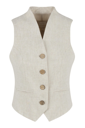 Elvira Casuals Elvira Casuals gilet lynn e2 25-049 Gilets 452 beige