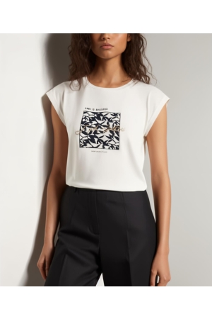 Elvira Casuals Elvira Casuals t-shirt live e2 25-067 T-shirt Korte mouw 15 off white