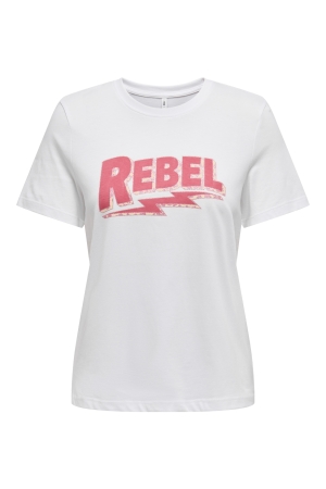 Only Only onlhenny life reg s/s top box cs jrs T-shirts bright white rebel