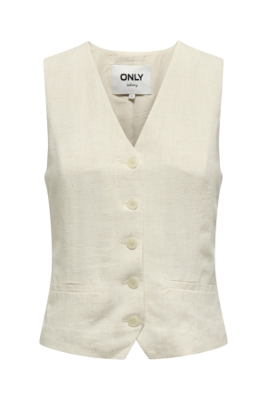 Only Only onliris-siesta s/l linen bl vest tlr Gilets moonbeam