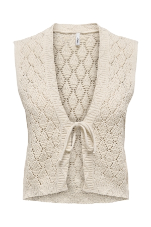 Only Only onlchili s/l string vest knt noos 15350955 Gilets ecru