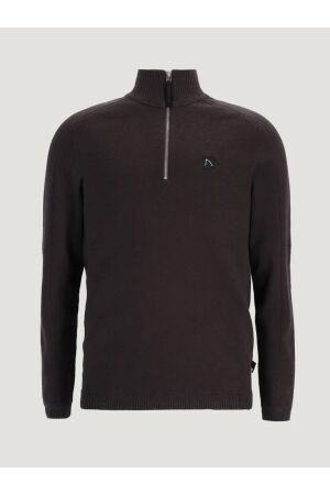 Chasin Chasin oscar half zip e73 - dark.brown