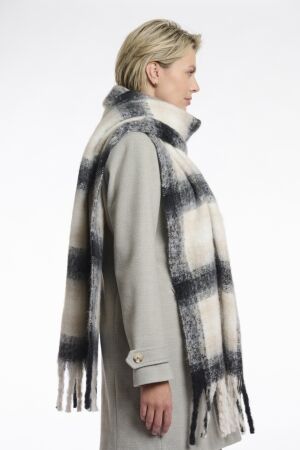Rino & Pelle Rino & Pelle hipke.7002512 checked scarf Sjaals 9000 light grey