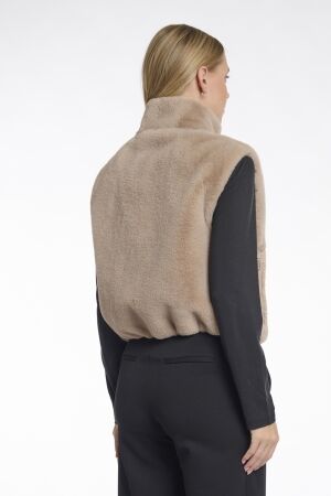 Rino & Pelle Rino & Pelle nikki.7002511 short faux fur waistcoat Gilets 10866 oat