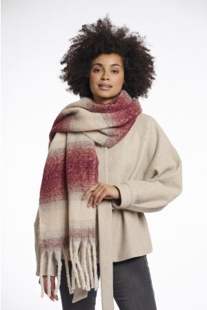 Rino & Pelle Rino & Pelle erica.7002512 checked scarf Sjaals 10960 sugar plum birch