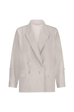 Studio Anneloes Studio Anneloes zena linen look blazer 13013 Blazers 1722 ecru/latte