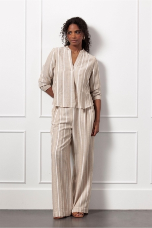 Studio Anneloes Studio Anneloes lieve gold stripe top 12994 T-shirt Lange mouw 2200 latte