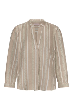 Studio Anneloes Studio Anneloes lieve gold stripe top 12994 T-shirt Lange mouw 2200 latte