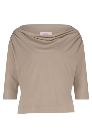 Studio Anneloes Studio Anneloes fleur top 12855 T-shirt Korte mouw 2200 latte