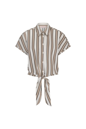 Studio Anneloes Studio Anneloes lena stripe blouse 12866 Blouse 2214 latte/kit