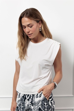 Studio Anneloes Studio Anneloes lois top 12986 T-shirt Korte mouw 1700 ecru