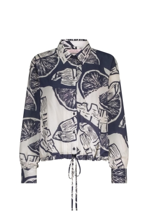Studio Anneloes Studio Anneloes dio orange blouse 13016 Blouse 1169 off white/dark blue