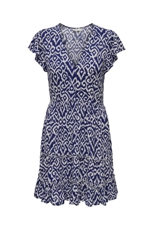 Only Only onlclaudette life ss mini dress wvn noos Jurken ombre blue claudette grafic