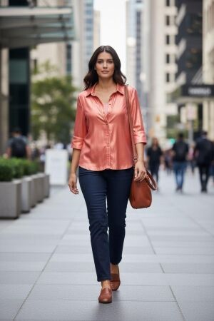 ZIP73 ZIP73 blouse cut-out w25/200/04/850 Blouse 850 metallic coral