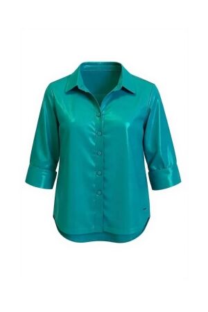 ZIP73 ZIP73 blouse cut-out w25/200/06/510 Blouse 510 metallic aqua