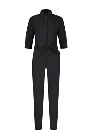 ZIP73 ZIP73 jumpsuit leather details w25/238/01/001 Jumpsuit 001 black