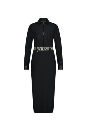 ZIP73 ZIP73 longdress zip w25/622/01/001 Jurk 001 black