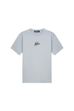 Malelions Malelions striped signature t-shirt mm1-aw25-03 Print T-shirts 691 ocean grey
