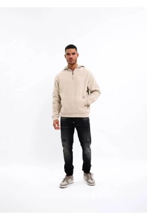 Malelions Malelions fleece nylon half zip hoodie mm1-aw25-34 Hoodies 099 sand 099 Sand