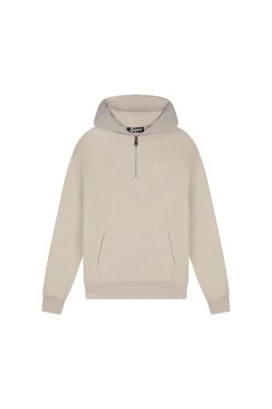 Malelions Malelions fleece nylon half zip hoodie mm1-aw25-34 Hoodies 099 sand