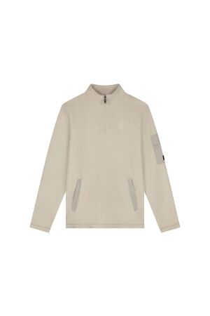 Malelions Malelions fleece half zip sweater mm1-aw25-36 Sweater 099 sand