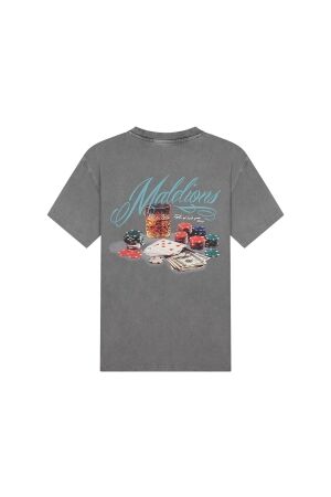 Malelions Malelions playing cards t-shirt mm1-aw25-51 Print T-shirts 848 acid wash