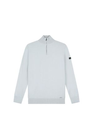 Malelions Malelions knitted quarter zip mm3-aw25-23 Trui 691 ocean grey