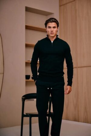 Malelions Malelions knitted quarter zip mm3-aw25-23 Trui 900 black