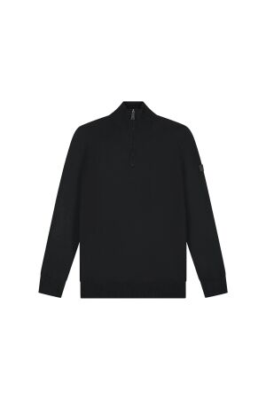 Malelions Malelions knitted quarter zip mm3-aw25-23 Trui 900 black