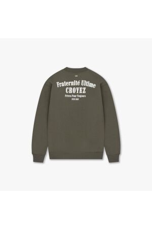 Croyez Homme Croyez Homme fraternit? sweater cr1-fw25-07 Sweater 2401 dusty olive