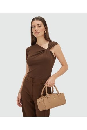 Josh V Josh V levina jv-2508-1107 T-shirt Korte mouw 584 dark brown