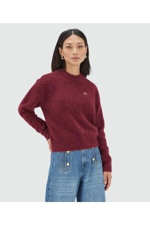 Josh V Josh V fresia jv-2510-0206 Sweater 540 berry red melange 540 berry red melange
